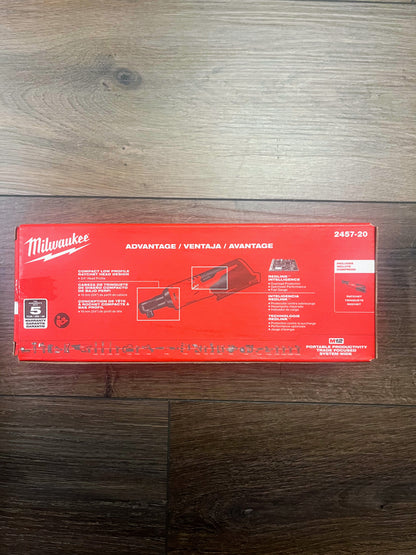 Milwaukee 2457-20 M12 Cordless 3/8 in. Ratchet – Tool Only – Factory Sealed
