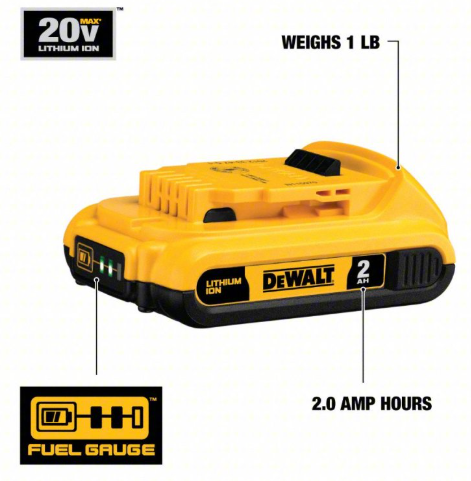 DeWalt DCB203 20V MAX 2Ah Lithium-Ion Battery – New Open Box