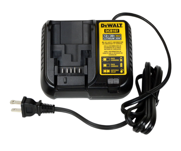DeWalt DCB107 12V MAX / 20V MAX Lithium-Ion Battery Charger – New Open Box